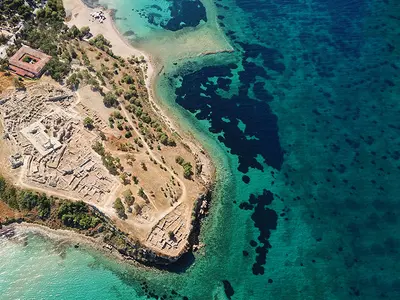 Karyoti Bay in Perdika, Greece — photo 2
