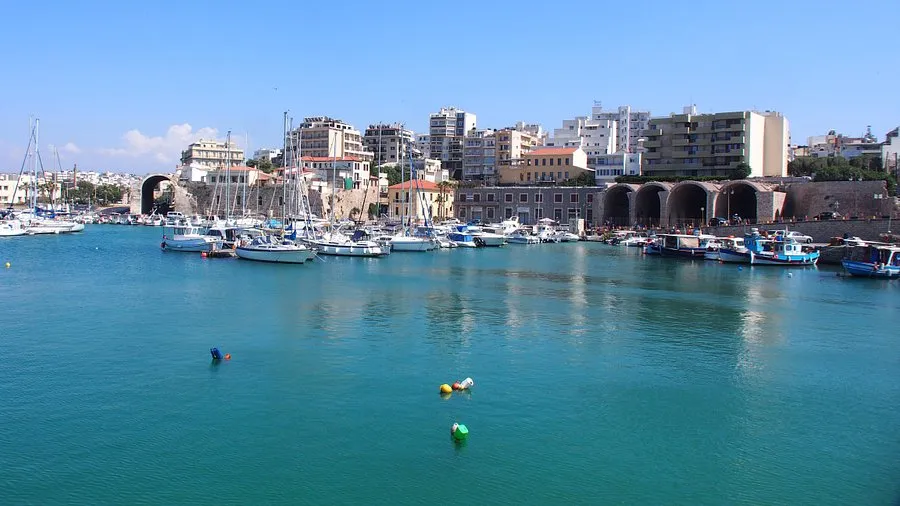 Venetian Harbour, marina in Heraklion Municipal Unit, Greece