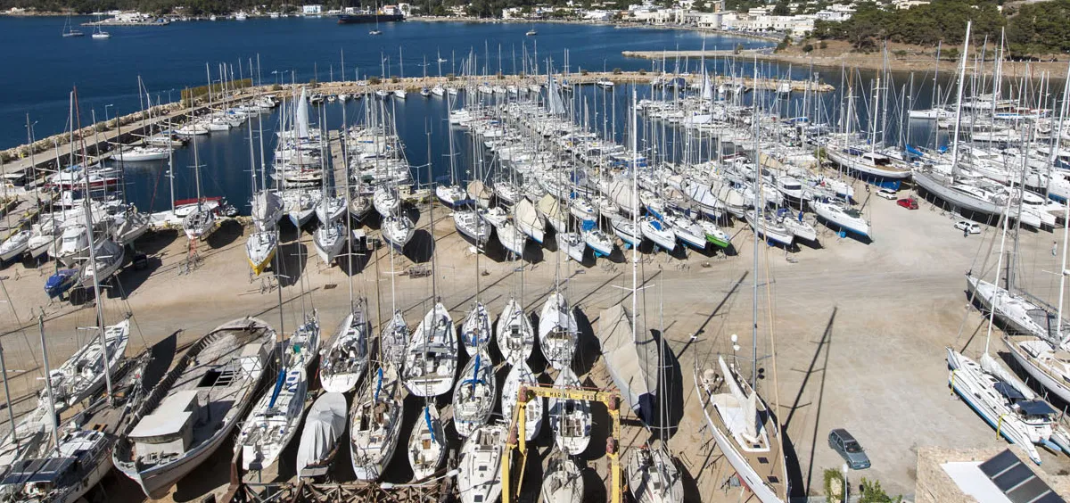 Leros Marina in Xirokampos, Greece