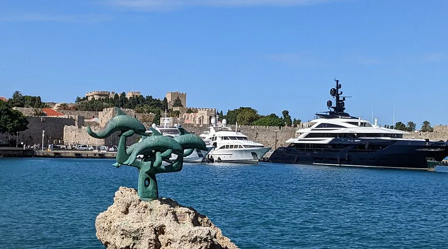 Port tis Kolonas, marina in Municipal Unit of Rhodes, Greece