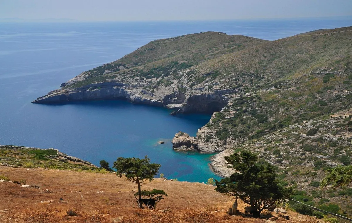 Kastri Bay in Spathi, Greece