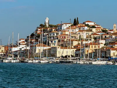 Órmos Méga Neório, anchorage in Poros, Greece — photo 2