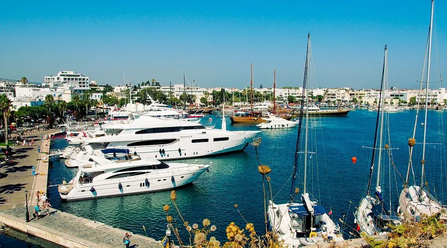 Kos Harbour, marina in Kos, Greece