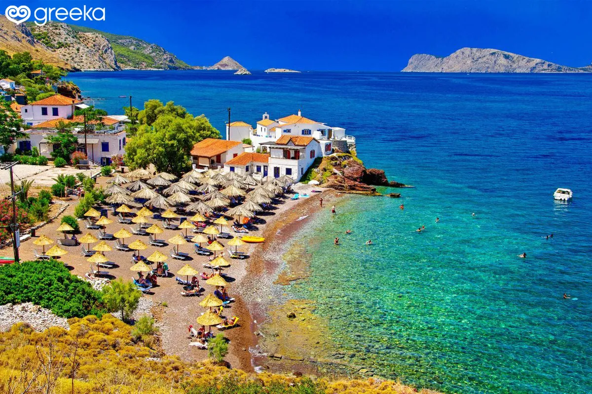 Ledeza Bay in Hydra, Greece