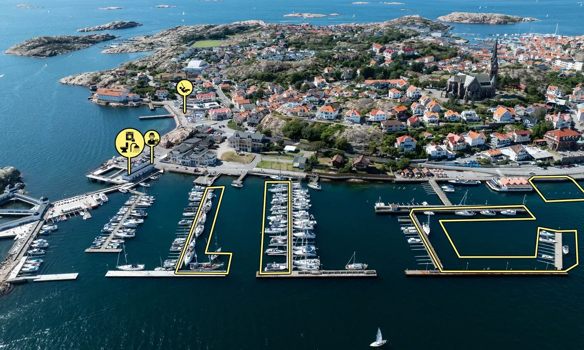 Havsbadets gästhamn, marina in Lysekil, Sweden