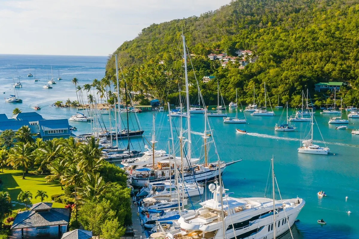 Marigot Bay, marina in Coolie Town, Saint Lucia