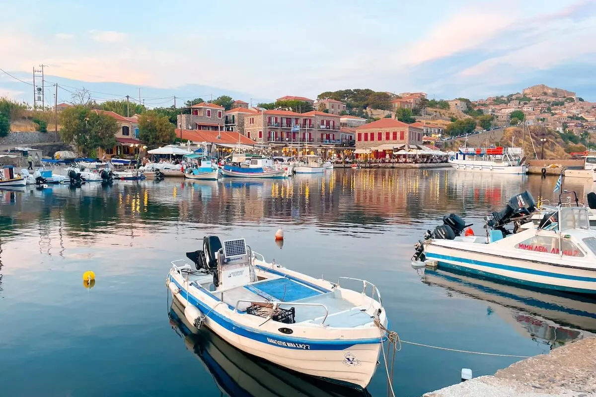 Port Molyvou, marina in Molyvos, Greece