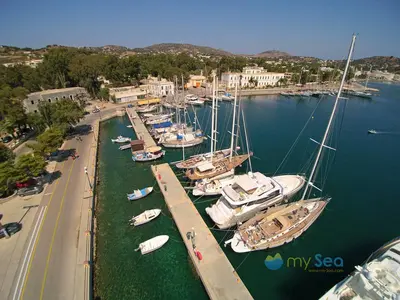 Leros - Lakki Port, marina in Lakki, Greece