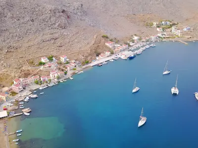 Tolios Bay in Symi, Greece