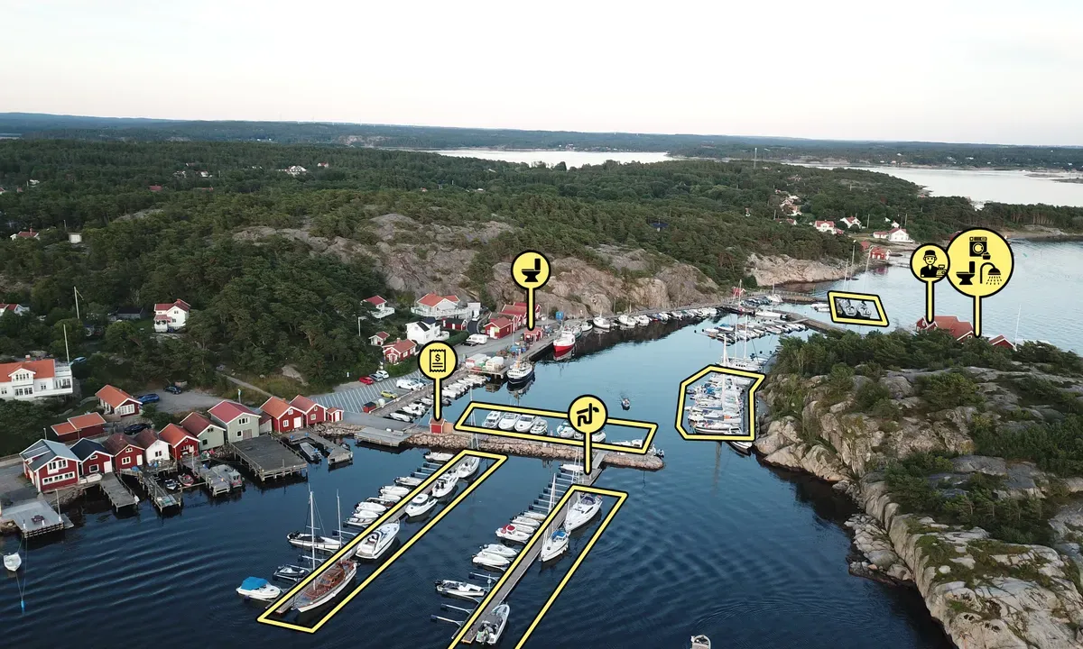 Resö Gästhamn, marina in Hamnsundet, Sweden