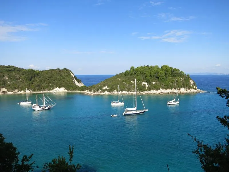 Ormos Lakka, anchorage in Lakka, Greece