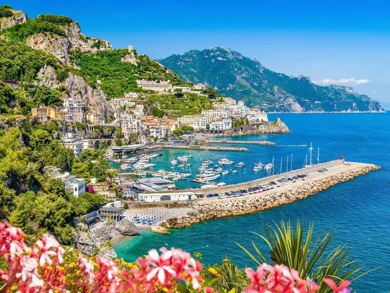 Amalfi Harbour, marina in Pogerola, Italy