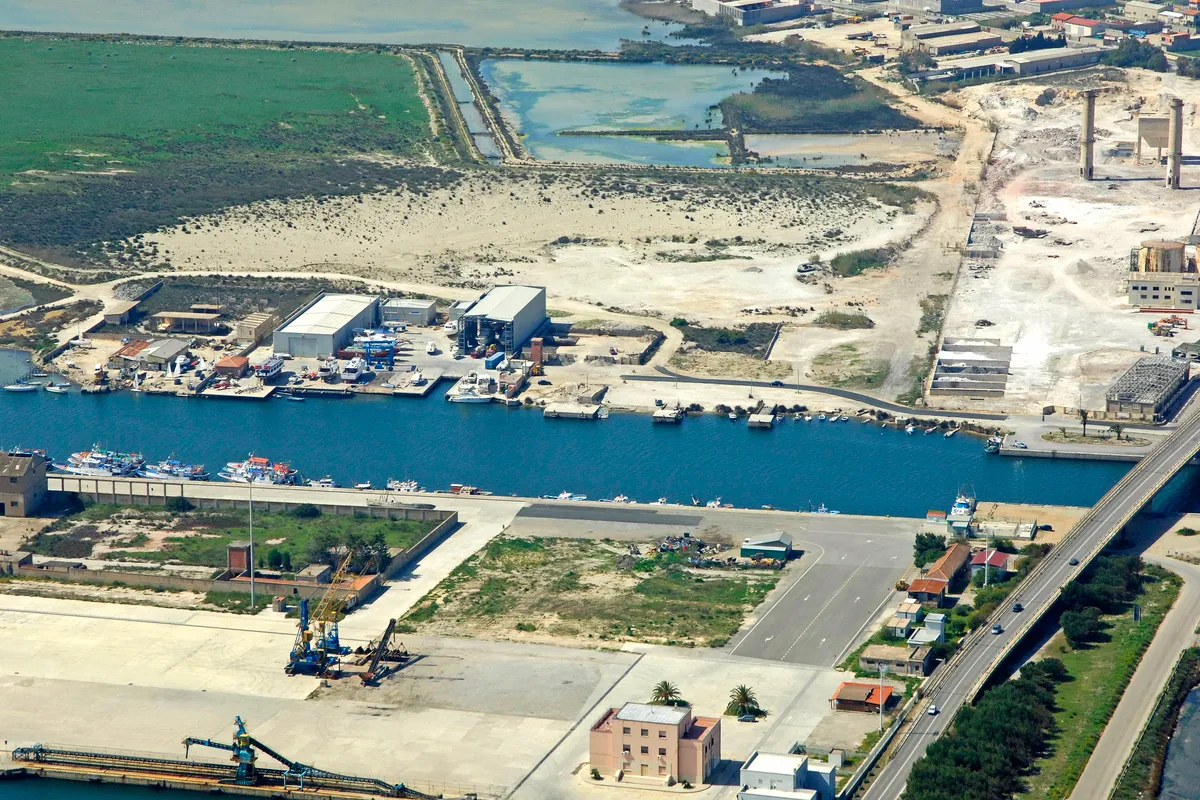 Porto Ponte Romano Harbour, marina in Santu Antiogu/Sant'Antioco, Italy