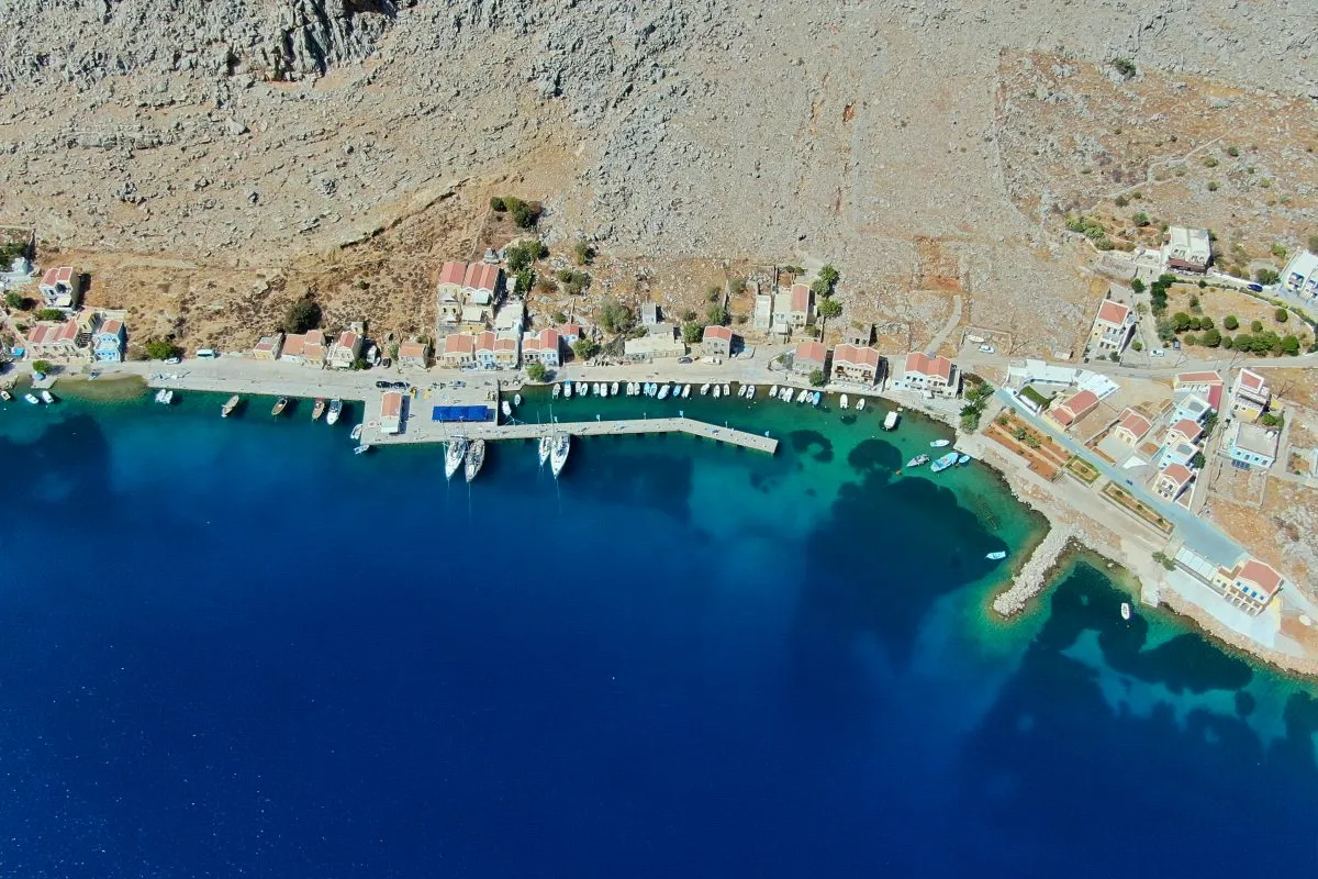 Πέδιου, bay in Symi, Greece