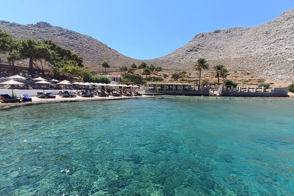 Agia Marina Bay in Symi, Greece