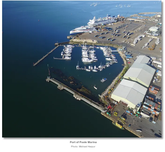 Port of Poole Marina in Poole, United Kingdom