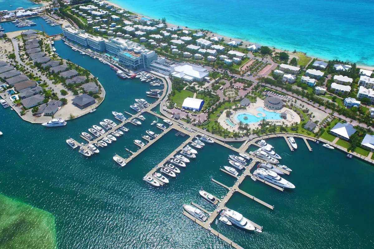 Resorts World Bimini Mega Marina in Bimini Bay, Bahamas