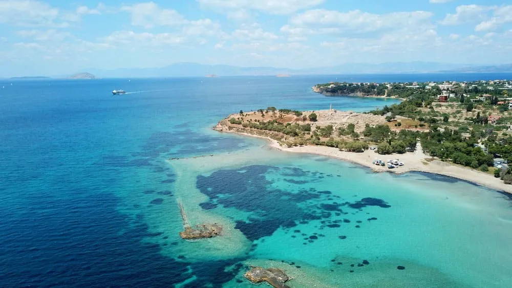 Spilia Bay in Perdika, Greece