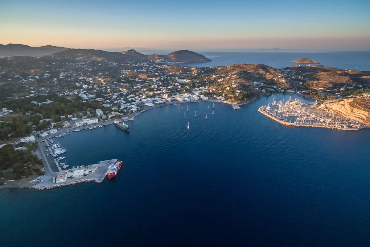 Lakki Bay in Lakki, Greece