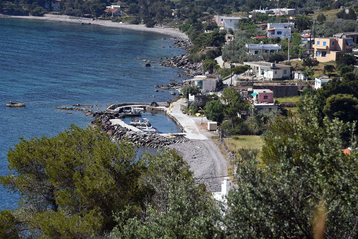 Portes Bay in Portes, Greece