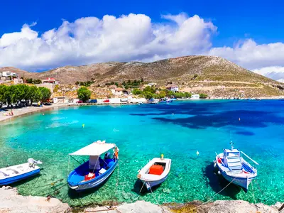 Leipsoi Bay in Lipsi Municipality, Greece