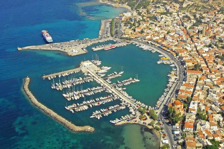 Kavouropetra Marina in Aegina, Greece