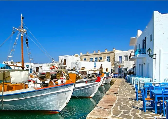 fishing port, marina in Ampelas, Greece