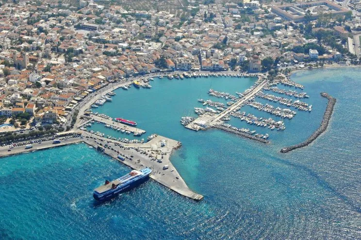 Port Psaradon, marina in Aegina, Greece