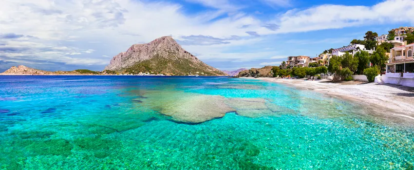 Papantria Bay in Lipsi Municipality, Greece