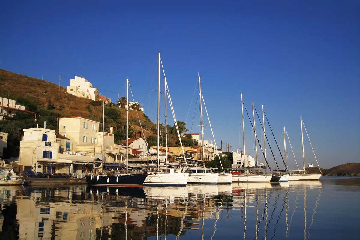Vourkari Bay in Korissia, Greece