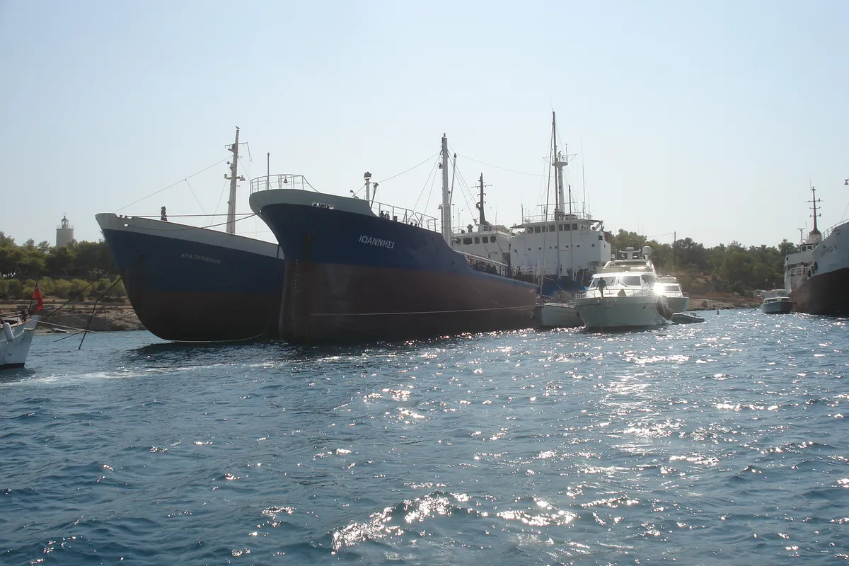 Ormos Zoyioryia, anchorage in Spetses, Greece