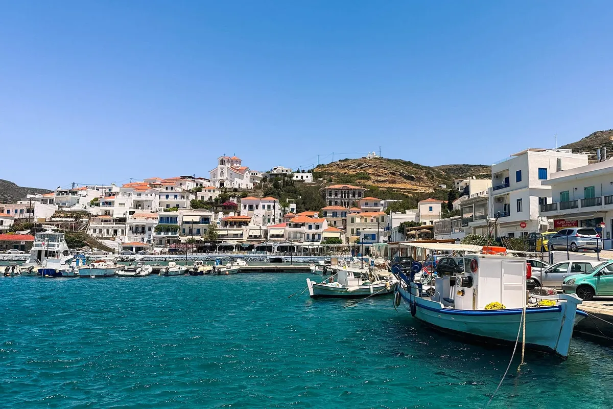 Korthiou Marina in Ormos Korthiou, Greece