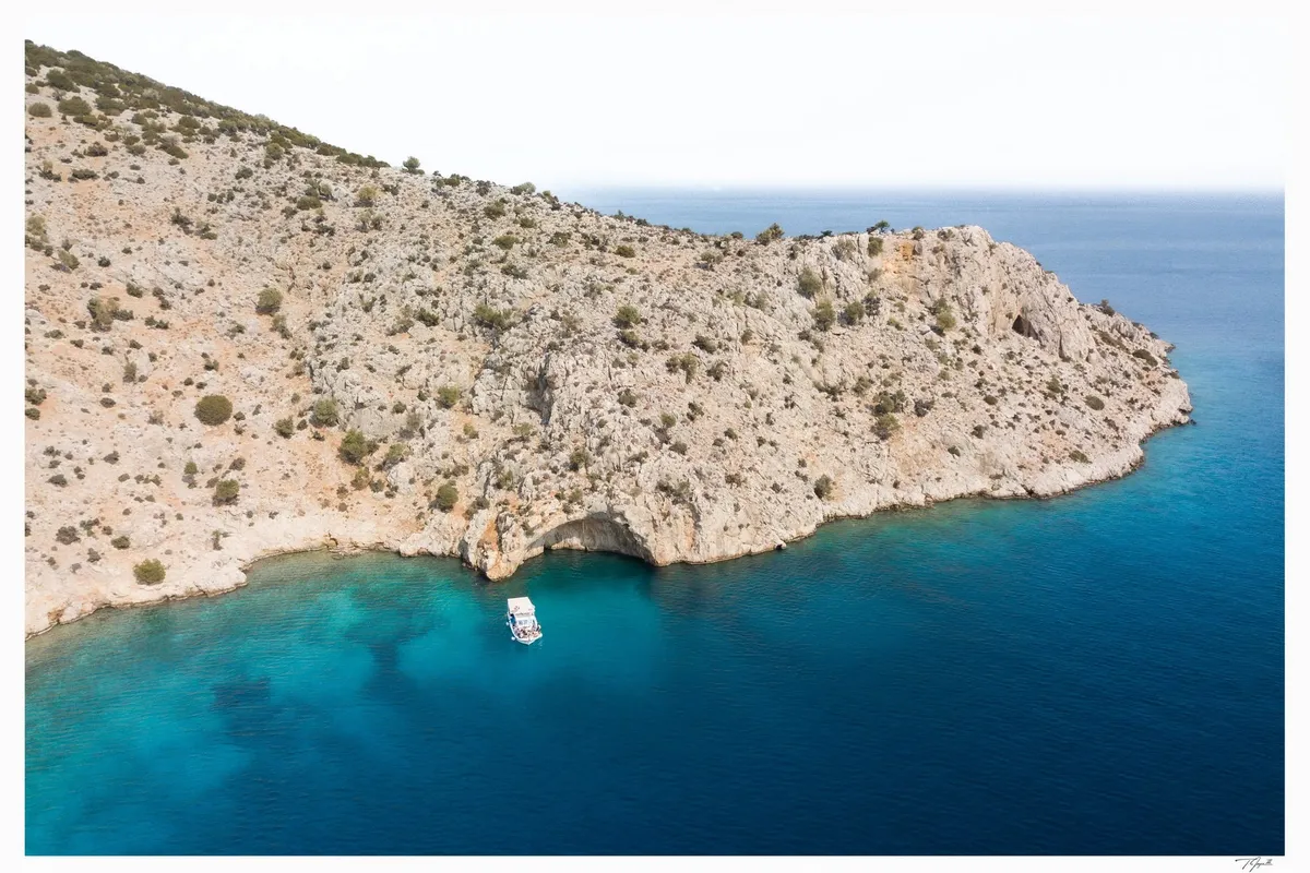 Red Rock Bay in Greece