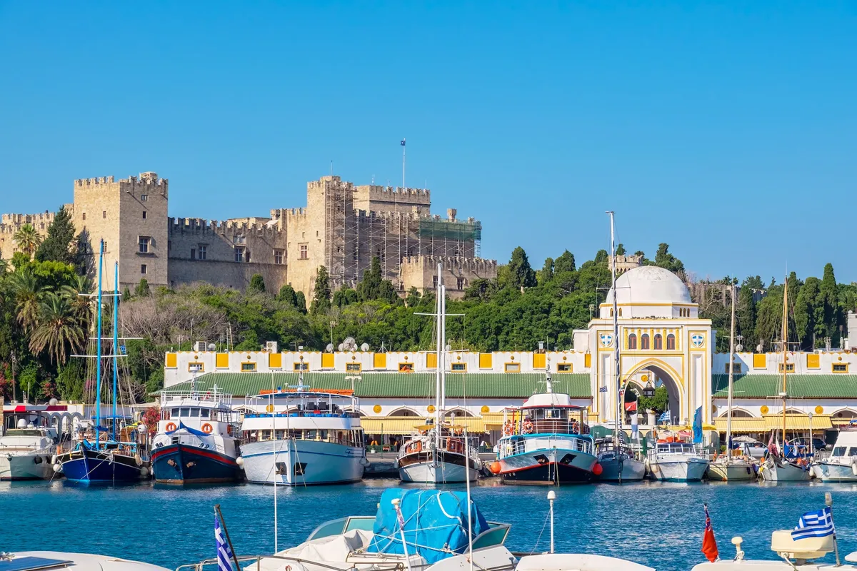 Tourist Port, marina in Municipal Unit of Rhodes, Greece