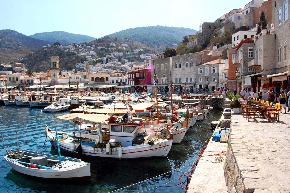 Hydra - Hydra Port, marina in Hydra, Greece