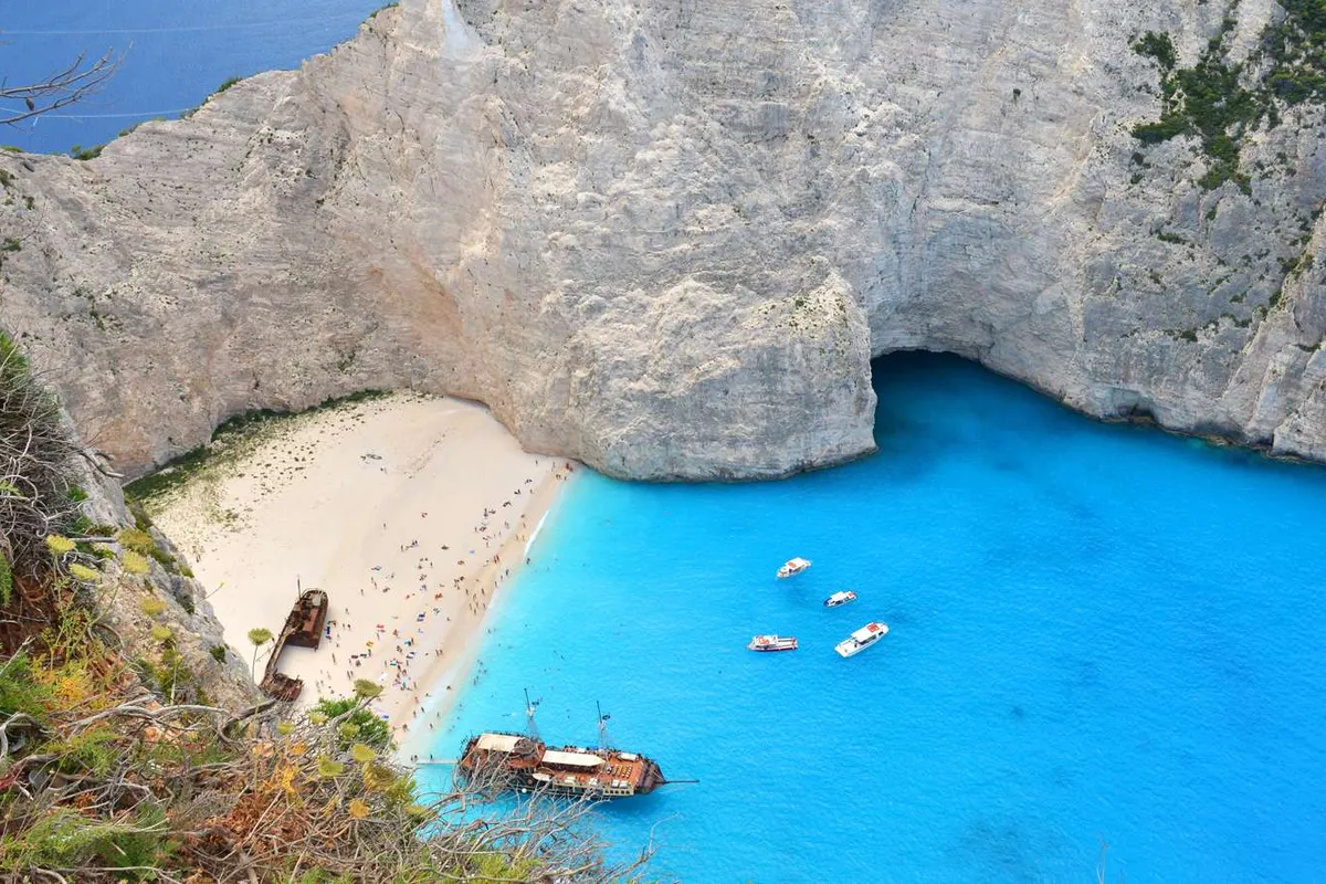 Laganas Bay in Laganas Municipal Unit, Greece