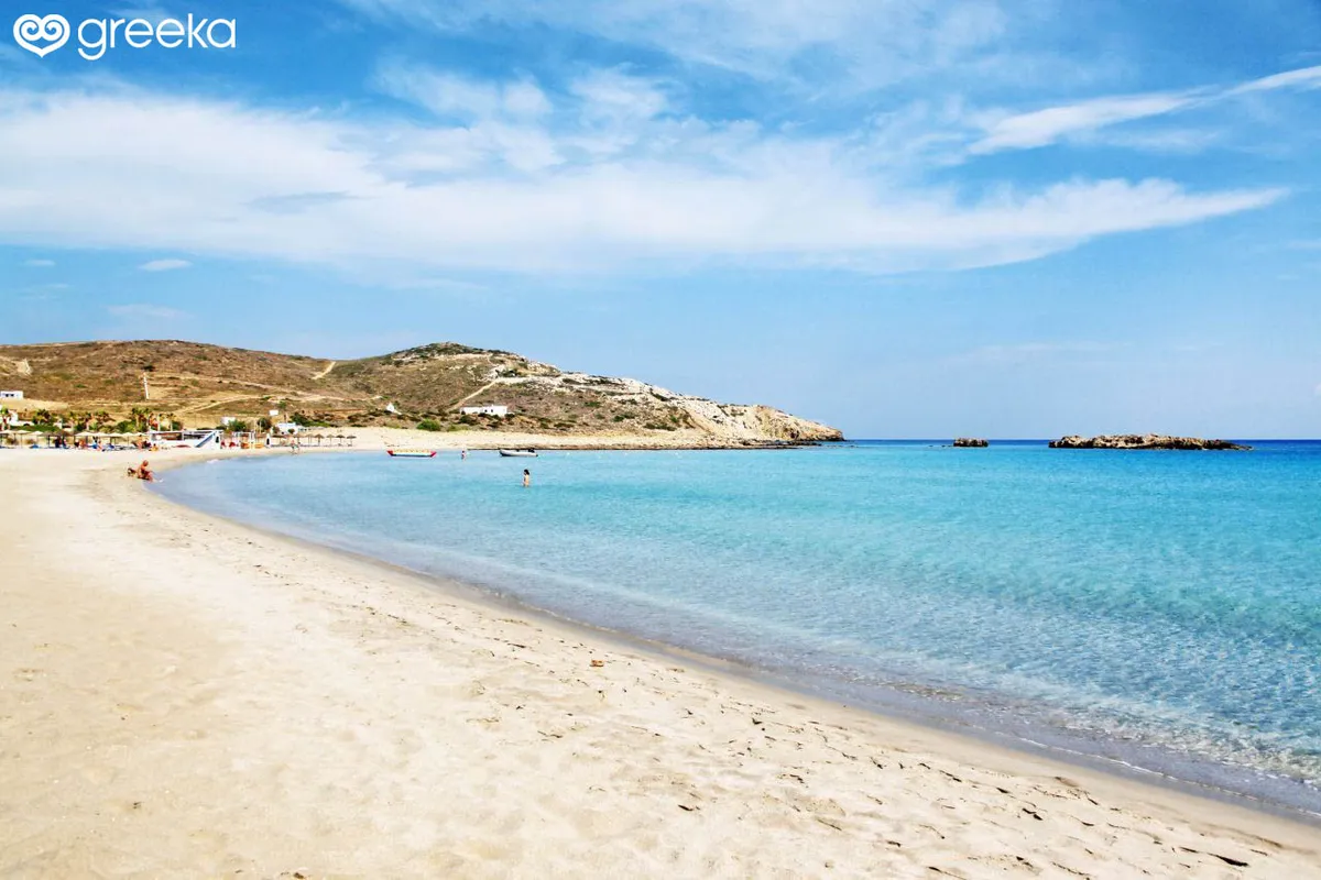 Manganari Bay in Manganari, Greece