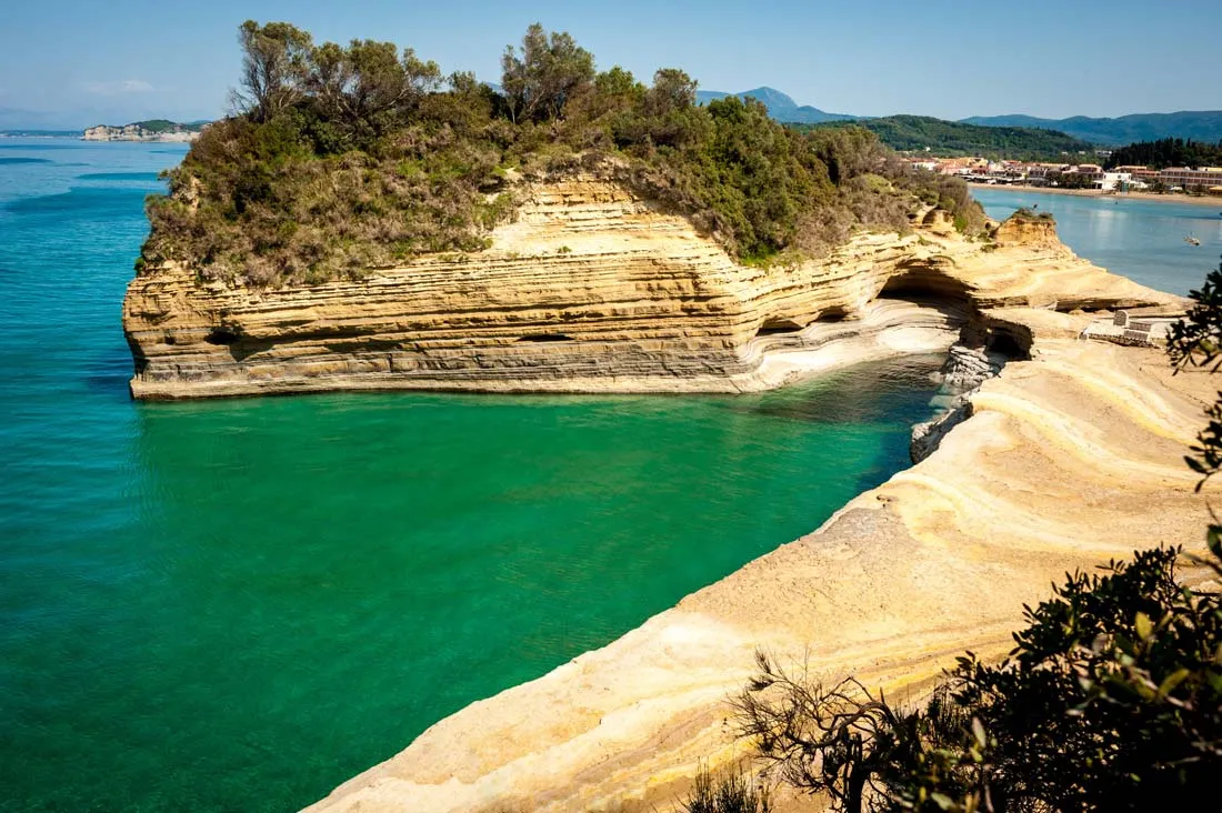 Sidari Bay in Karousades, Greece