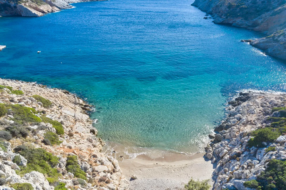 Agios Ioannis Bay in Agios Ioannis Thermastis, Greece