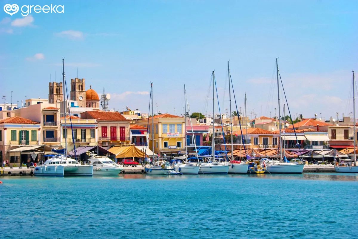 Port Skafon Anapsychis, marina in Aegina, Greece — photo 3