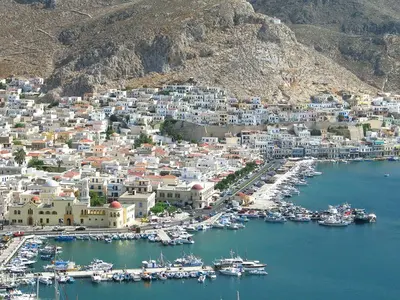 Kalymnos Port, harbour in Pothia, Greece — photo 3