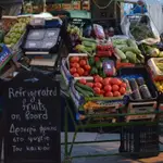 Greengrocer's shop in a boat